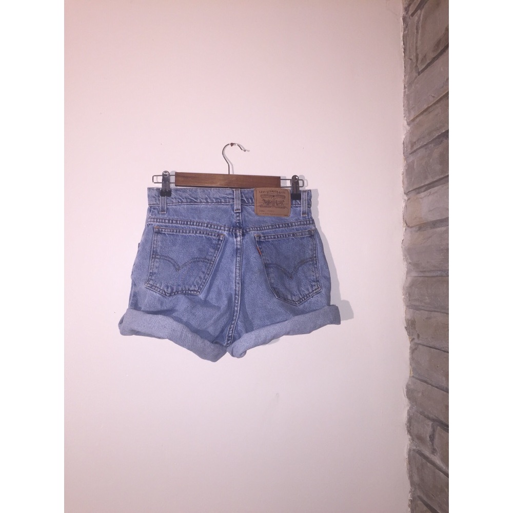 Levi’s 950 high wasted vintage orange tan shorts•7